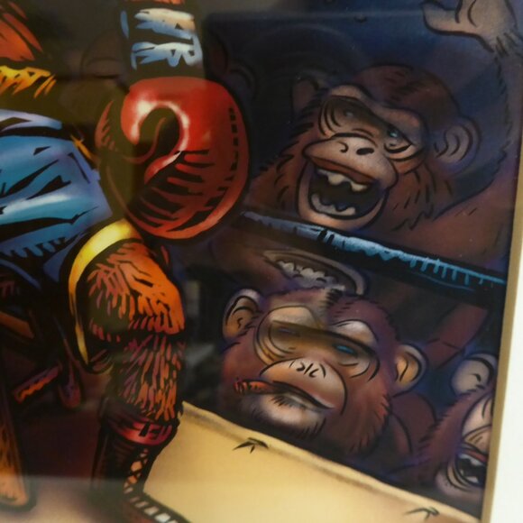 NEW 17 x 14 RAGING MONKEY” BOXING APE FRAMED ARTWORK PRINT CHET PHILLIPS SIGNED - Picture 8 of 13